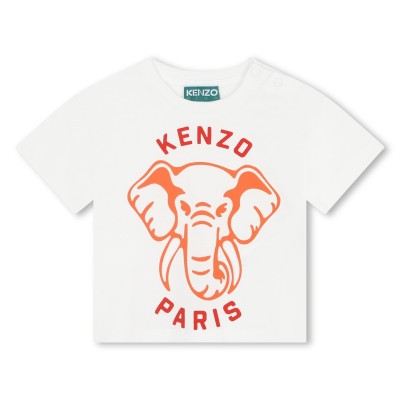 бебешка,тениска,детски,3/4,панталони,kenzo,logo,t,shirt,babies,ivory,12p