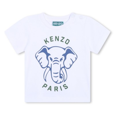 детска,тениска,детски,3/4,панталони,kenzo,unisex,kids',logo,regular,fit,t,shirt,wht,blu,10p