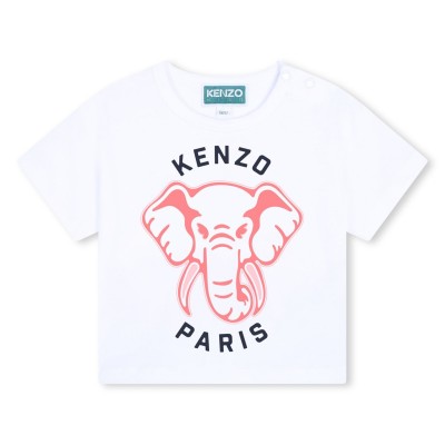 детска,тениска,детски,3/4,панталони,kenzo,unisex,kids',logo,regular,fit,t,shirt,wht,pnk,10p
