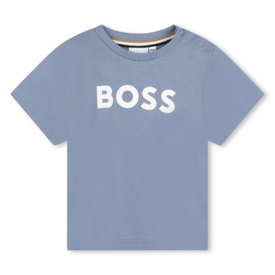 тениска,детски,3/4,панталони,boss,kids,large,logo,t,shirt,logo,design,med,grey,049
