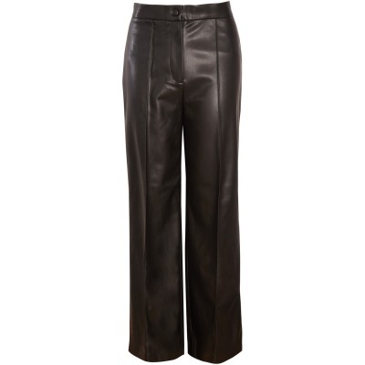 панталони,influence,women's,pu,leather,trousers,black