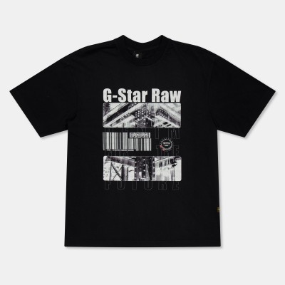 тениска,g,star,kids,oversized,fit,t,shirt,dk,black