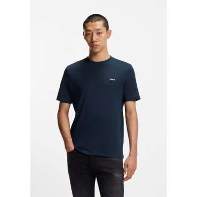 тениска,мъжки,тениски,hugo,dero222,logo,print,t,shirt,dark,blue