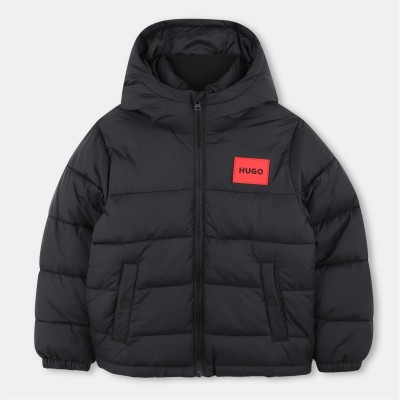 яке,детски,3/4,панталони,hugo,kids',short,puffer,jacket,black,09b