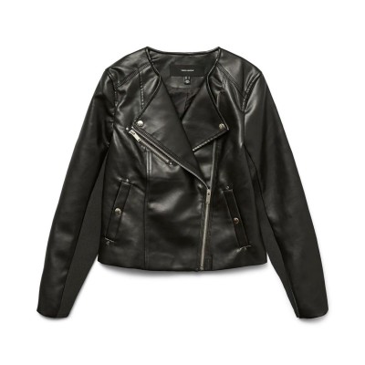 дамско,яке,дамски,жилетки,vero,moda,women,s,riley,faux,leather,jacket,black