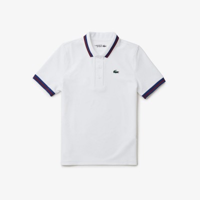 блуза,с,яка,дамски,топове,lacoste,uv,protect,stripe,collar,tennis,polo,shirt,white