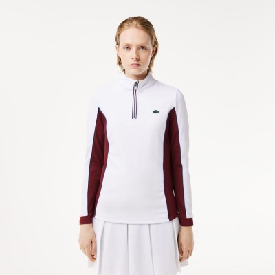 блуза,lacoste,slim,fit,tennis,layering,sweatshirt,white,red