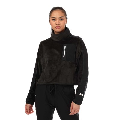 поларена,блуза,дамски,блузи,under,armour,journey,fleece,mock,neck,top,black