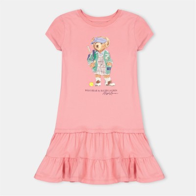 тениска,детски,3/4,панталони,polo,ralph,lauren,kids',embroidered,monogram,relaxed,fit,t,shirt,dress,faded,peony