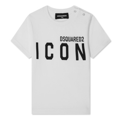 бебешка,тениска,детски,3/4,панталони,dsquared2,babies,icon,t,shirt,white,dq100