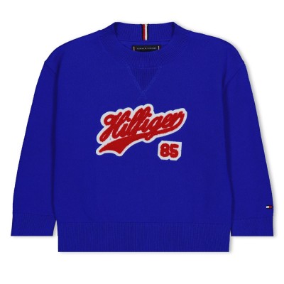 юношеска,блуза,детски,облекла,tommy,hilfiger,terry,knit,script,sweater,juniors,ultra,blue
