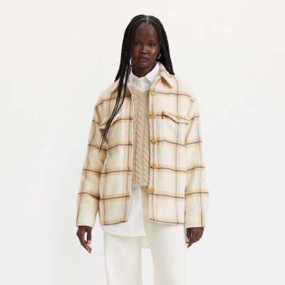 дамско,яке,дамски,якета,и,палта,levis,nola,shacket,etta,plaid,almond,softshell,jacket,womens,beige