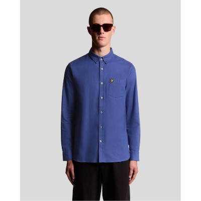 облекла,на,разпродажба,lyle,and,scott,plain,flannel,shirt,blue