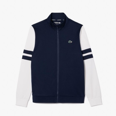 блуза,мъжки,горнища,с,качулка,мъжки,ежедневни,облекла,lacoste,zip,up,stretch,interlock,tennis,sweatshirt,navy,white