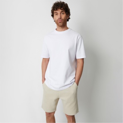 къси,панталони,мъжки,къси,панталони,threadbare,cotton,blend,textured,sweat,shorts,stone