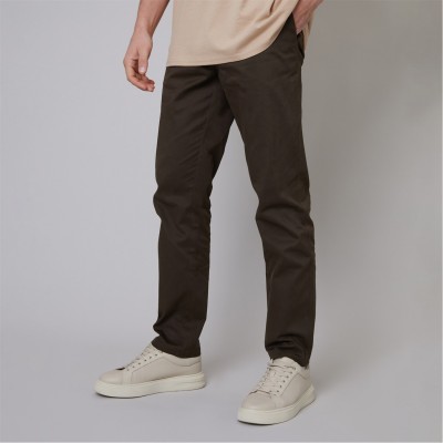 панталони,тип,чино,мъжки,панталони,тип,чино,threadbare,cotton,regular,fit,chino,trousers,with,stretch,chocolate