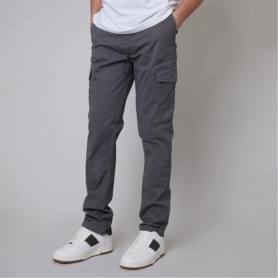 панталони,мъжки,панталони,threadbare,cotton,cargo,trousers,with,stretch,grey