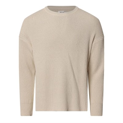 пуловер,дамски,горнища,с,качулка,дамски,ежедневни,облекла,replay,pullover,knit,crewneck,jumper,cream