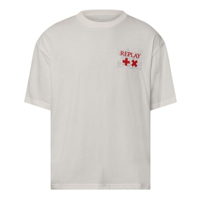 тениска,мъжки,тениски,replay,x,martin,garrix,t,shirt,white