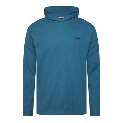 тениска,мъжки,пижами,boss,waffle,hooded,pyjama,t,shirt,blue