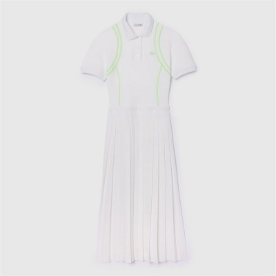 рокля,дамски,поли,и,рокли,lacoste,pleated,polo,dress,white