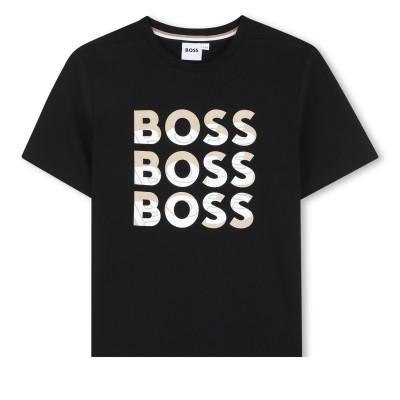 детска,тениска,детски,облекла,boss,multi,logo,t,shirt,infants,black