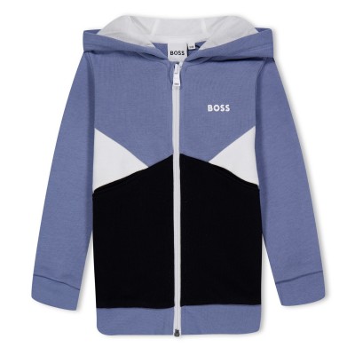детски,суичър,детски,облекла,boss,colourblock,zip,hoodie,infants,med,grey,049
