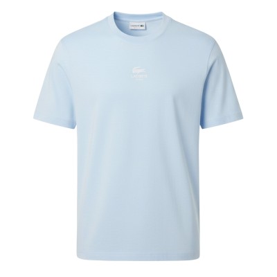 тениска,мъжки,тениски,lacoste,signature,print,cotton,t,shirt,blue