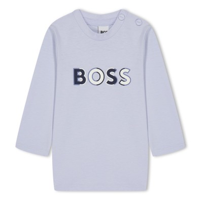 бебешка,тениска,детски,облекла,boss,long,sleeve,t,shirt,babies,pale,blue,771