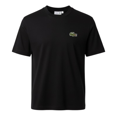 тениска,мъжки,тениски,lacoste,loose,fit,heavy,cotton,badge,t,shirt,black