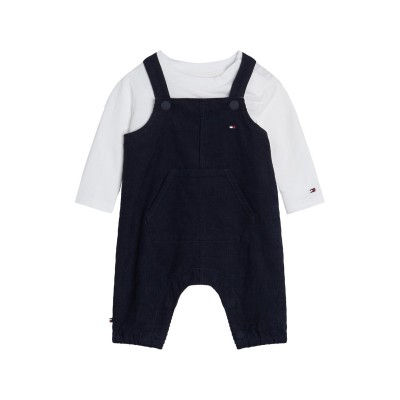 юношески,комплект,tommy,hilfiger,monotype,corduroy,dungaree,set,juniors,desert,sky,dw5