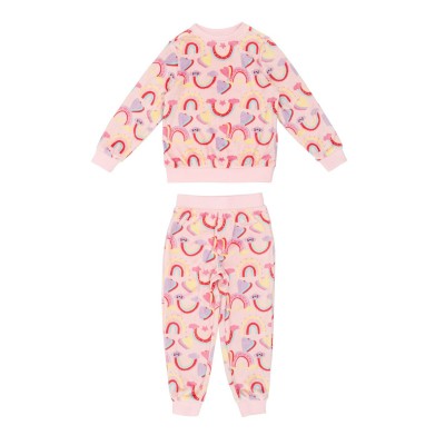 пижама,бебешки,облекла,детски,пижами,miso,girls,rainbow,velour,pyjama,set,pink