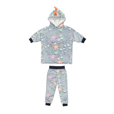 суичър,бебешки,облекла,детски,пижами,firetrap,boys,glow,in,the,dark,hoodie,and,pant,set,navy,multi