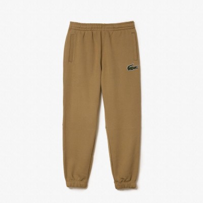 lacoste,organic,cotton,fleece,sweatpants,brown