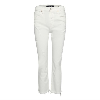 дънки,дамски,дънки,replay,maijke,straight,fit,cropped,jeans,white