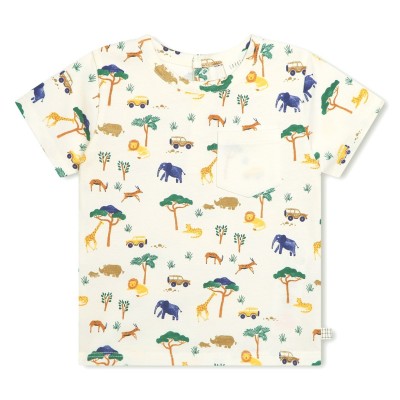 бебешка,тениска,детски,облекла,carrement,beau,all,over,print,short,sleeved,t,shirt,babies,yellow,519