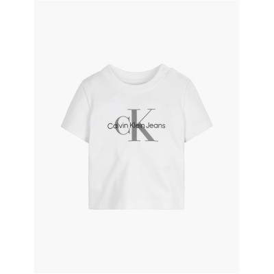 детска,тениска,детски,облекла,calvin,klein,jeans,logo,t,shirt,infants,white,yaf