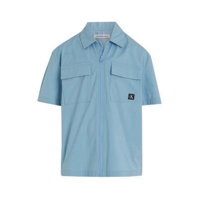 риза,детски,3/4,панталони,calvin,klein,jeans,kids',short,sleeve,plain,shirt,dusk,blu,cez