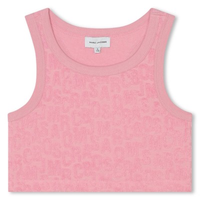 детска,къса,блуза,детски,облекла,marc,jacobs,marc,jacobs,logo,jacquard,crop,top,girls,pink,45t