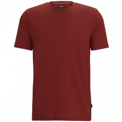 тениска,мъжки,тениски,boss,tiburt,bubble,jacquard,structure,t,shirt,brown