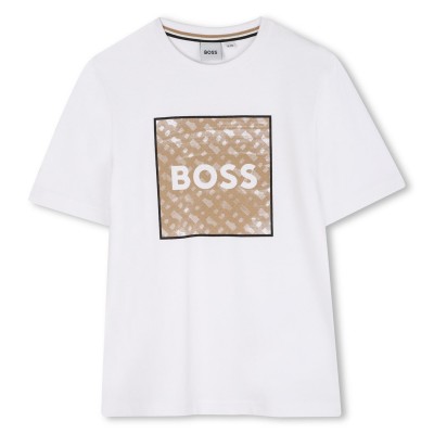 тениска,детски,облекла,boss,boss,monogram,tee,in54,white