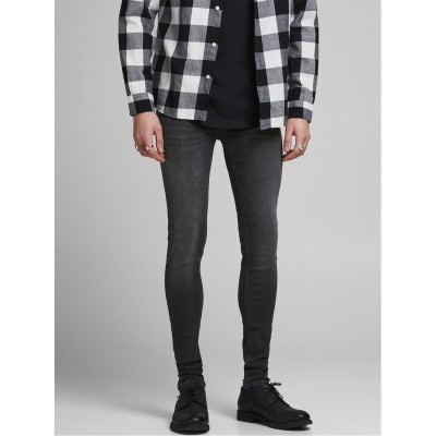 дънки,мъжки,дънки,jack,and,jones,spray,on,super,skinny,jeans,black,denim