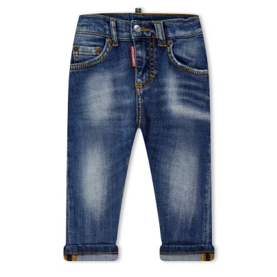 детски,дънки,детски,3/4,панталони,dsquared2,faded,turn,up,jeans,infants,blue,dq01