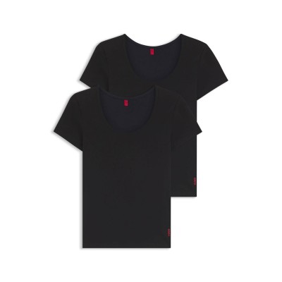 тениска,дамски,топове,hugo,2,pack,of,underwear,t,shirts,black