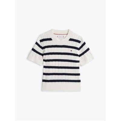 промоция,на,зимни,облекла,tommy,hilfiger,stripe,mini,cable,sweater,ss,stripe,0aa