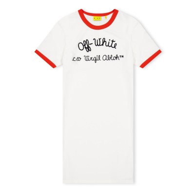 тениска,детски,3/4,панталони,off,white,kids,ringer,t,dress,t,shirt,style,wht,blk,0110