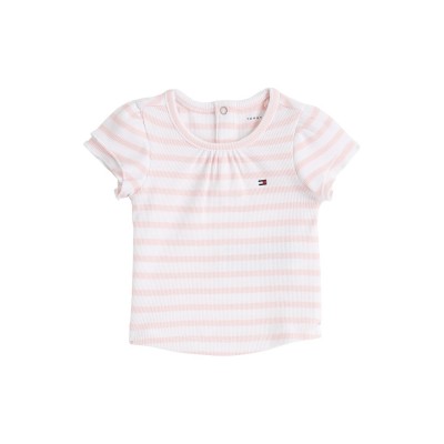 тениска,детски,облекла,tommy,hilfiger,striped,rib,tee,ss,pink,stripe,0d1