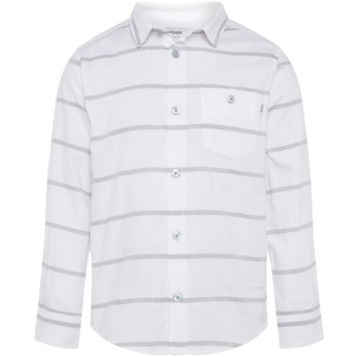 риза,с,дълъг,ръкав,детски,облекла,boss,boys,long,sleeved,shirt,white