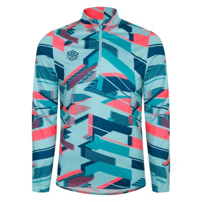 мъжко,фитнес,облекло,umbro,premier,graphic,warm,up,mid,layer,top,blue,pink