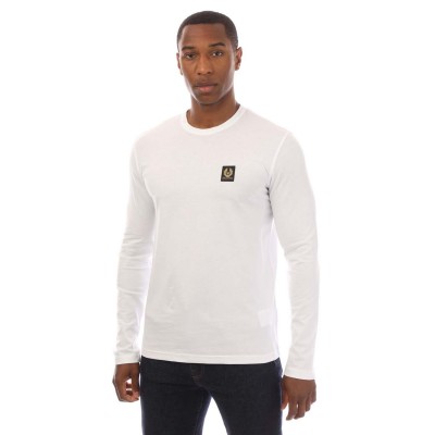 тениска,мъжки,тениски,belstaff,cotton,jersey,long,sleeve,t,shirt,white